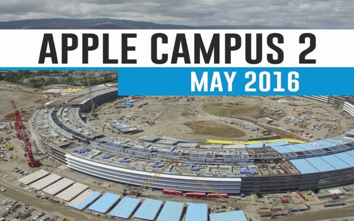 Apple Campus 2 under construction in the May 2016 aerial update.