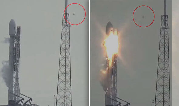 UFO SpaceX Explosion