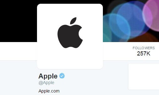 apple twitter account