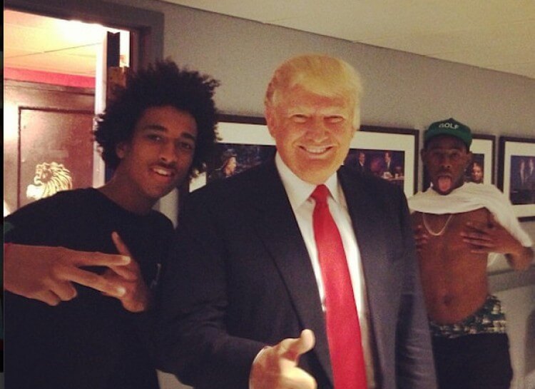 Rapper Tyler the Creator behind Donald Trump