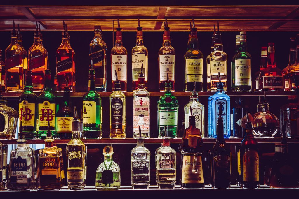 photo of alcohol bar