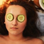 woman face mask cucumber